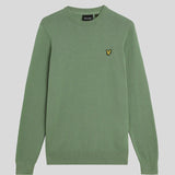 Lyle & Scott Cotton Crew Neck Jumper - Smoke Green