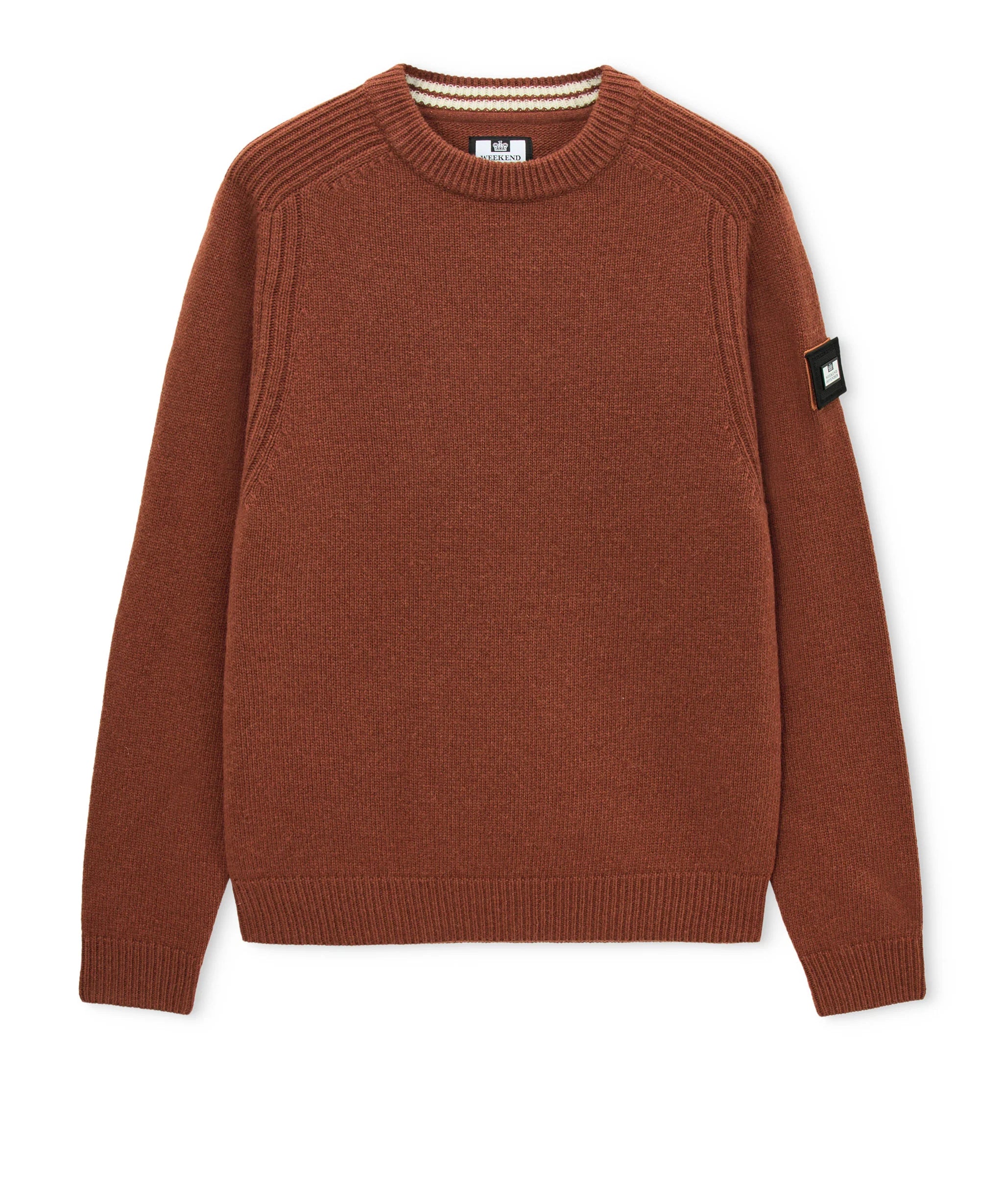 Weekend Offender Zagreb Knitted Wool Sweater - Brick
