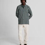 Lyle & Scott Washed Check Poplin Shirt - Argyle Teal/Mid Grey Marl