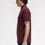 Fred Perry Made in England Twin Tipped Polo Shirt - Bordeaux/Champagne