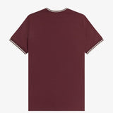 Fred Perry Twin Tipped T-Shirt - Oxblood/Ecru