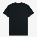 Fred Perry Twin Tipped T-Shirt - Night Green/Silver Blue/Dark Caramel