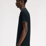 Fred Perry Twin Tipped T-Shirt - Night Green/Silver Blue/Dark Caramel