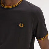 Fred Perry Twin Tipped T-Shirt - Anchor Grey/Gold