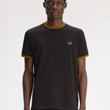 Fred Perry Twin Tipped T-Shirt - Anchor Grey/Gold