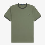 Fred Perry Twin Tipped T-Shirt - LW Green/Black