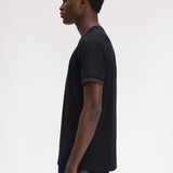 Fred Perry Twin Tipped T-Shirt - Navy/Court Green/Burnt Red