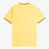 Fred Perry Twin Tipped T-Shirt - Lemon Barley/Tennis Blue