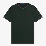 Fred Perry Twin Tipped T-Shirt - Grassroots/Stockport Blue/Oxblood