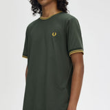 Fred Perry Twin Tipped T-Shirt - Court Green/Honeycomb