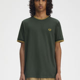 Fred Perry Twin Tipped T-Shirt - Court Green/Honeycomb