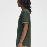 Fred Perry Twin Tipped T-Shirt - Court Green/Honeycomb