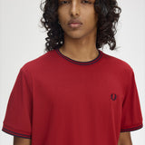 Fred Perry Twin Tipped T-Shirt - Burnt Red