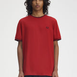 Fred Perry Twin Tipped T-Shirt - Burnt Red