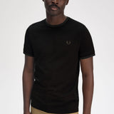 Fred Perry Twin Tipped T-Shirt - Black/Court Green