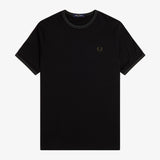 Fred Perry Twin Tipped T-Shirt - Black/Court Green
