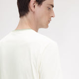 Fred Perry Twin Tipped T-Shirt - Ecru/Olive Mint