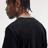 Fred Perry Twin Tipped T-Shirt - Navy/Mint Blue