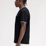 Fred Perry Twin Tipped T-Shirt - Navy/Mint Blue