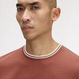 Fred Perry Twin Tipped T-Shirt - Whisky Brown/Ecru
