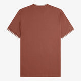 Fred Perry Twin Tipped T-Shirt - Whisky Brown/Ecru