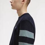 Fred Perry Peached Tipped Sleeve Sweatshirt - Navy