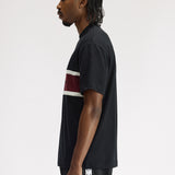 Fred Perry Embroidered Panel Logo T-Shirt - Black