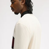 Fred Perry Embroidered Panel Polo Shirt - Ecru