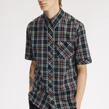 Fred Perry Classic Tartan SS Shirt - Black