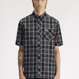 Fred Perry Classic Tartan SS Shirt - Black