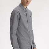 Fred Perry Micro Gingham Shirt - Black