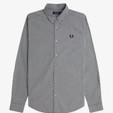 Fred Perry Micro Gingham Shirt - Black