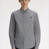 Fred Perry Micro Gingham Shirt - Black