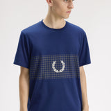 Fred Perry Tennis Net Graphic T-Shirt - French Navy