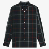 Fred Perry Poplin Tartan Shirt - Night Green