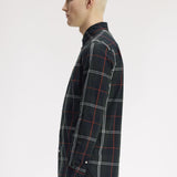 Fred Perry Poplin Tartan Shirt - Night Green
