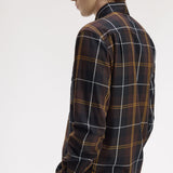 Fred Perry Twill Tartan Shirt - Intense Brown