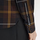Fred Perry Twill Tartan Shirt - Intense Brown