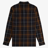 Fred Perry Twill Tartan Shirt - Intense Brown