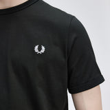 Fred Perry Ringer T-Shirt - Black