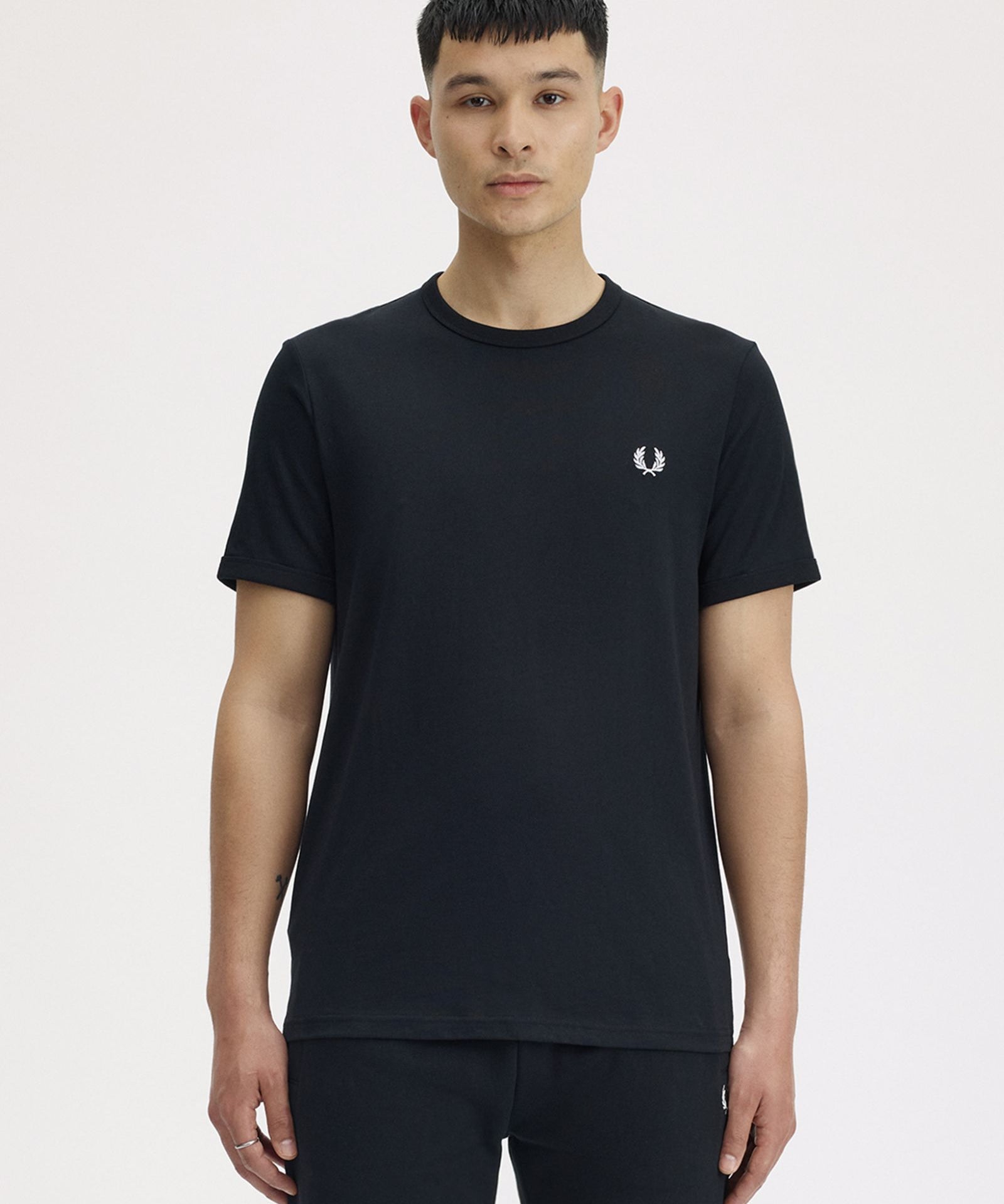 Fred Perry Ringer T-Shirt - Black