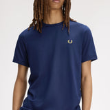 Fred Perry Ringer T-Shirt - French Navy