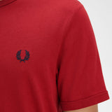 Fred Perry Ringer T-Shirt - Burnt Red