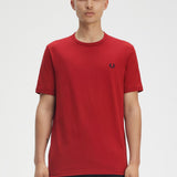 Fred Perry Ringer T-Shirt - Burnt Red