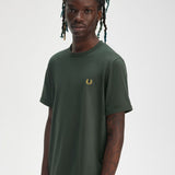 Fred Perry Ringer T-Shirt - Court Green