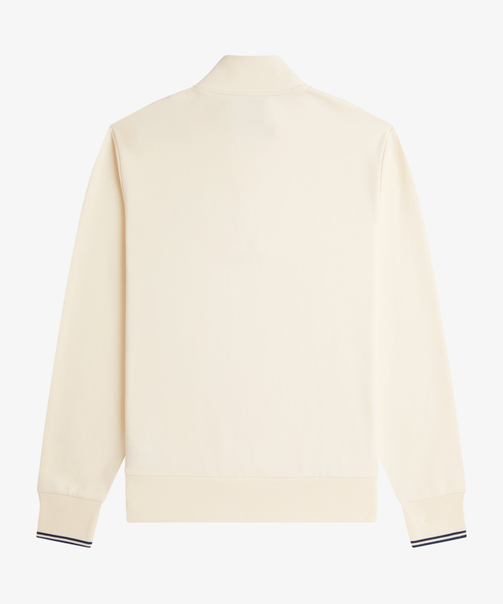 Fred Perry Half Zip Sweatshirt - Ecru/Midnight Blue
