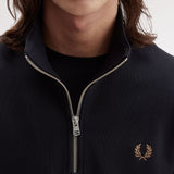 Fred Perry Half Zip Sweatshirt - Black/Shadedstone