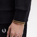 Fred Perry Half Zip Sweatshirt - Black/Shadedstone