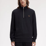 Fred Perry Half Zip Sweatshirt - Black/Shadedstone