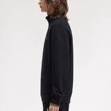 Fred Perry Half Zip Sweatshirt - Black/Shadedstone